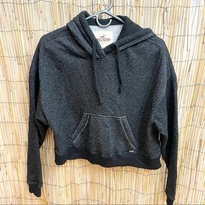 Hollister Black & Silver Sparkle Hooded Sweatshirt Juniors Size Small